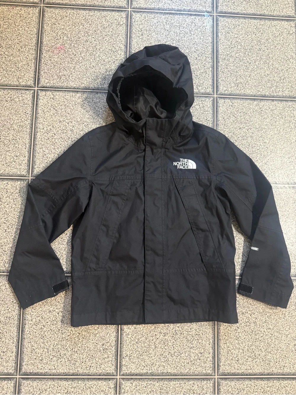 The North Face Kids Black Hooded Rain Jacket